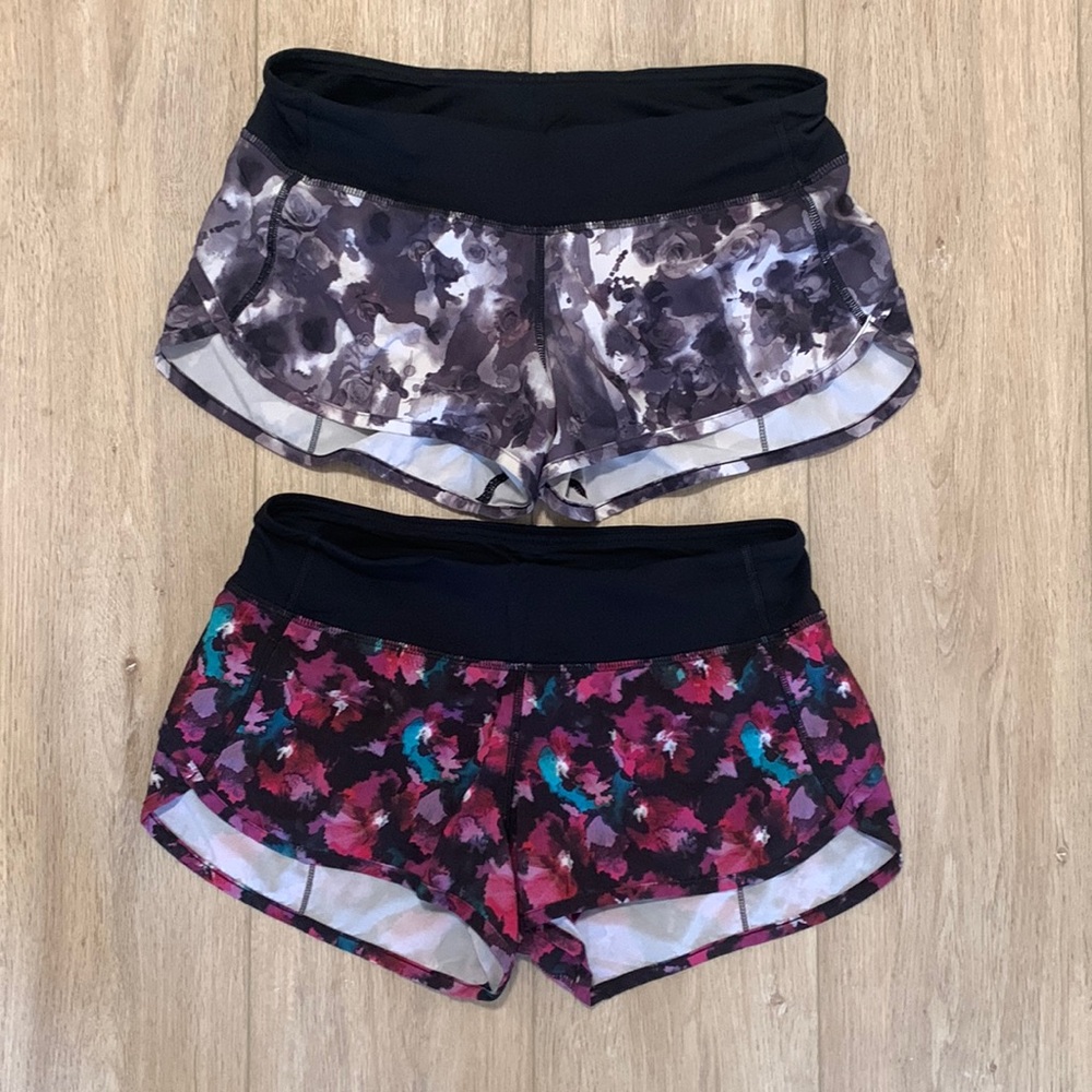 Lululemon Floral Speed Up Shorts 2.5”